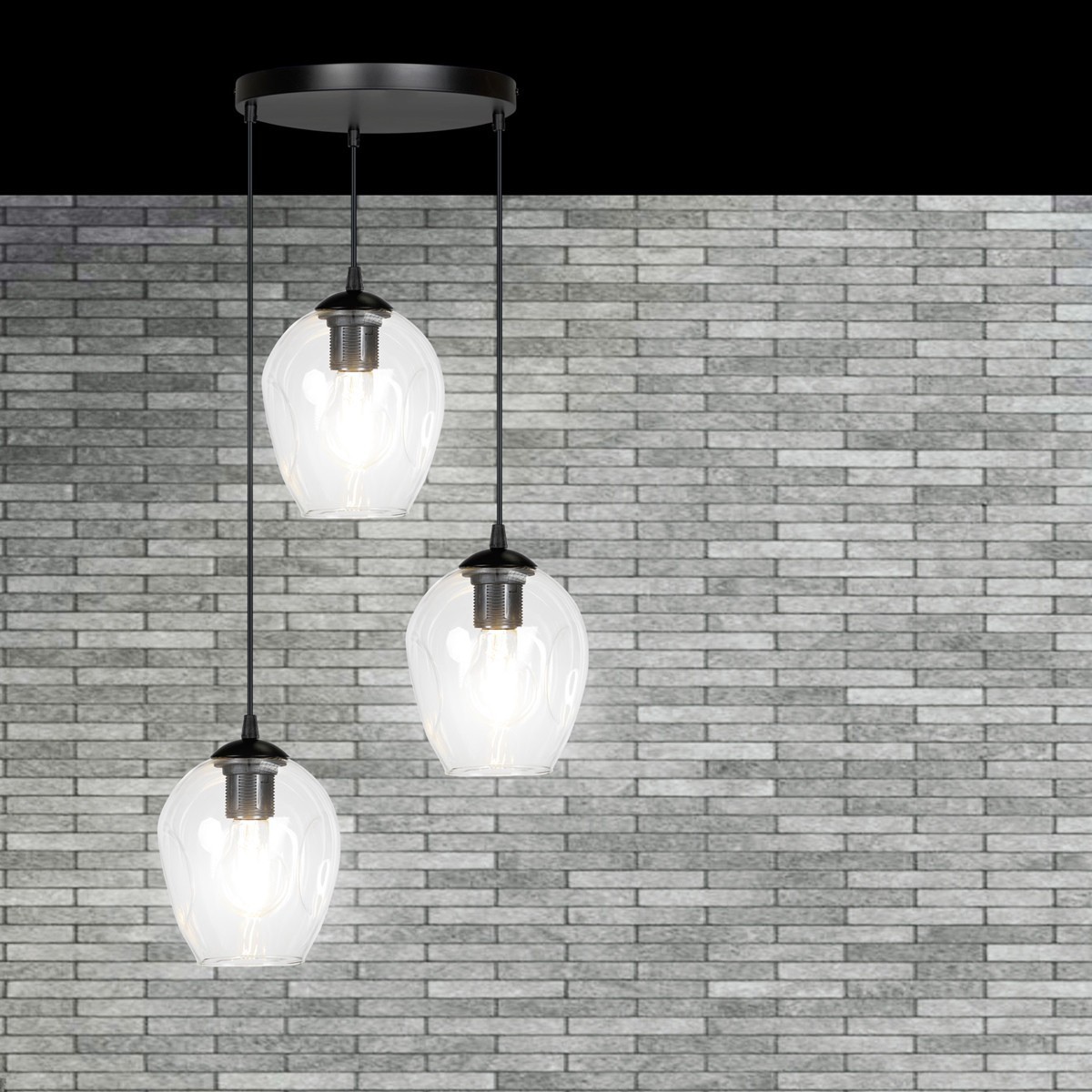 lampa wisząca Emibig ISTAR 3 PREMIUM BL/TRANSPARENT  EM679/3PREM