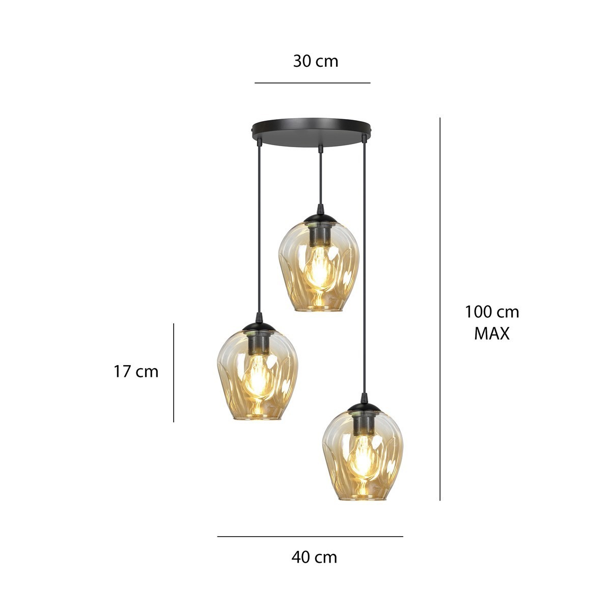 wisząca lampa Emibig ISTAR 3 PREMIUM  EM681/3PREM