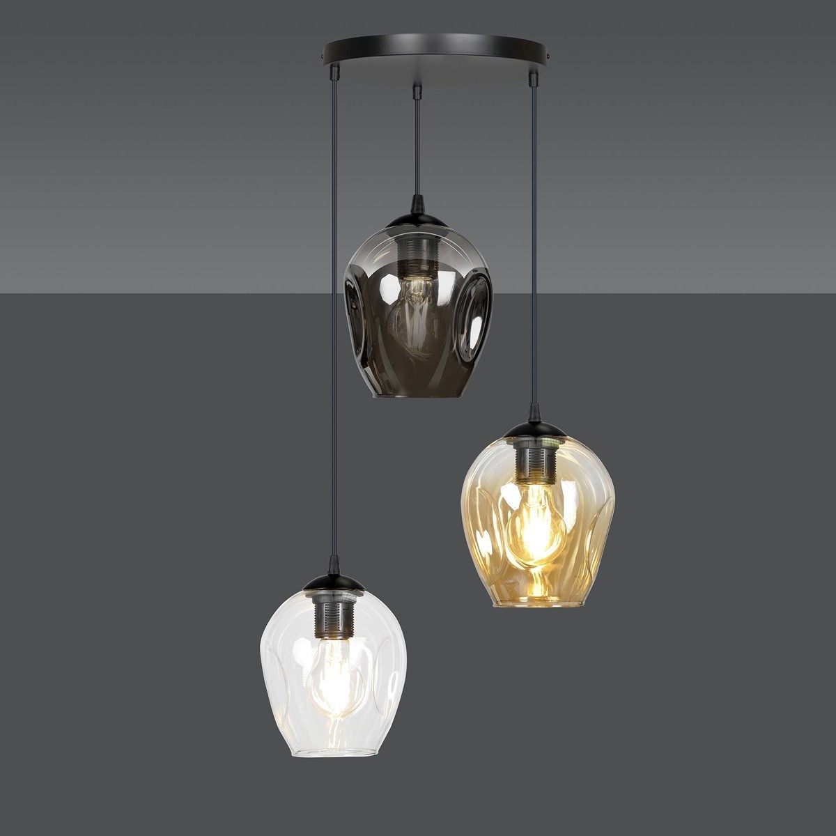 wisząca lampa Emibig ISTAR 3 PREMIUM BL/MIX  EM682/3PREM