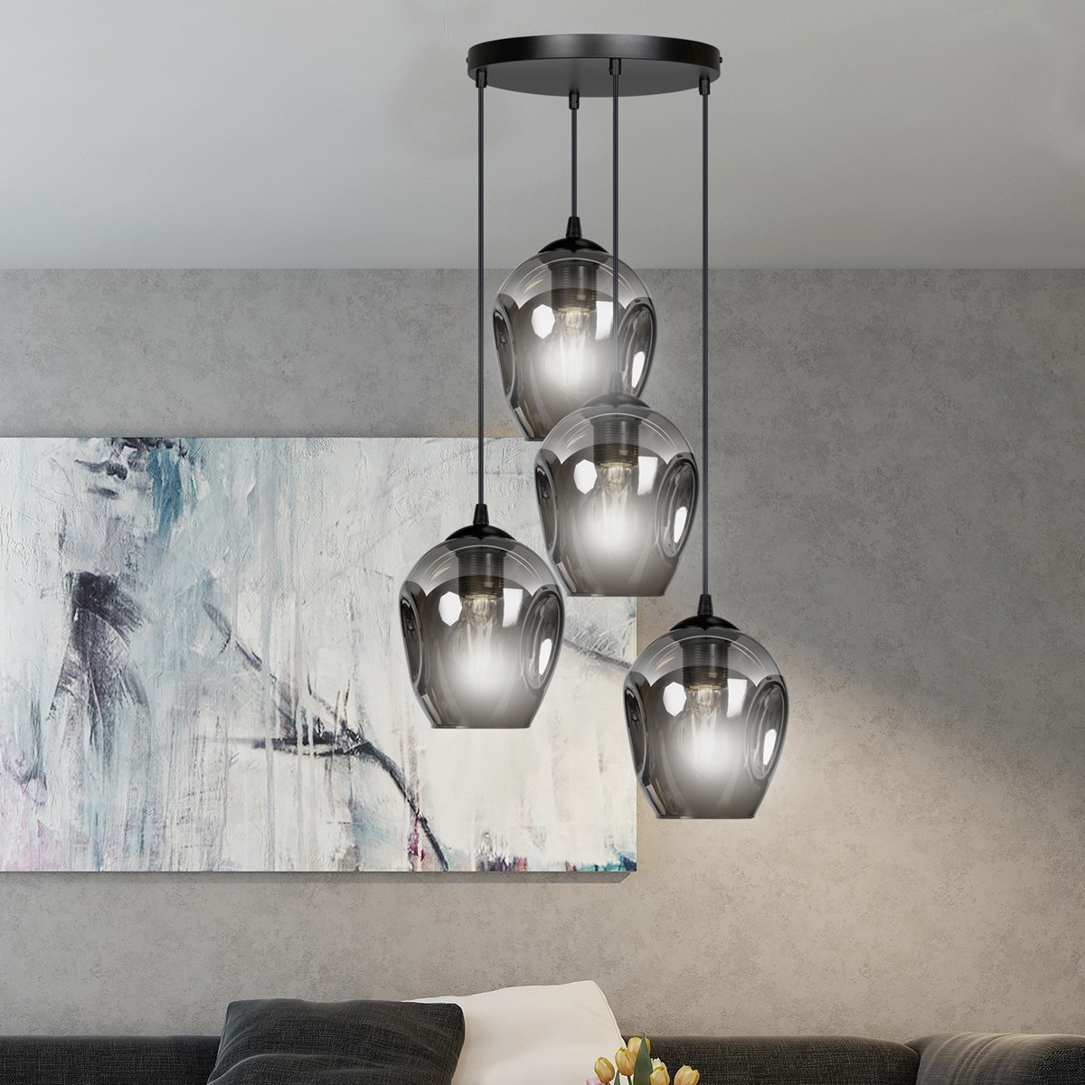 wisząca czarna lampa Emibig ISTAR 4 PREMIUM   EM680/4PREM