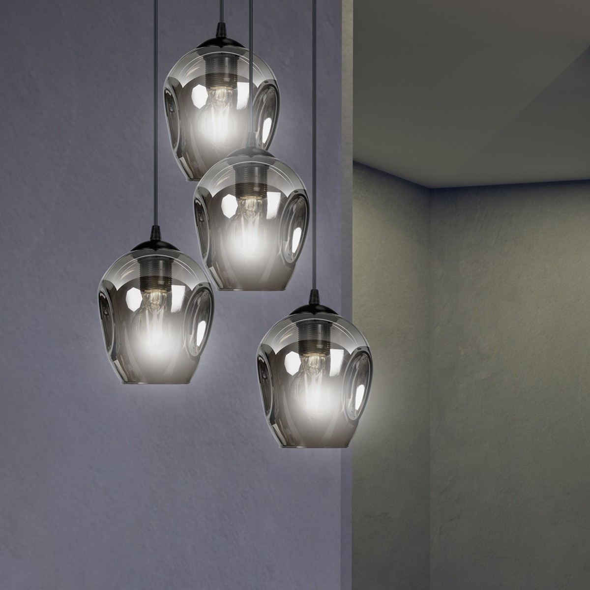 wisząca czarna lampa Emibig ISTAR 4 PREMIUM   EM680/4PREM