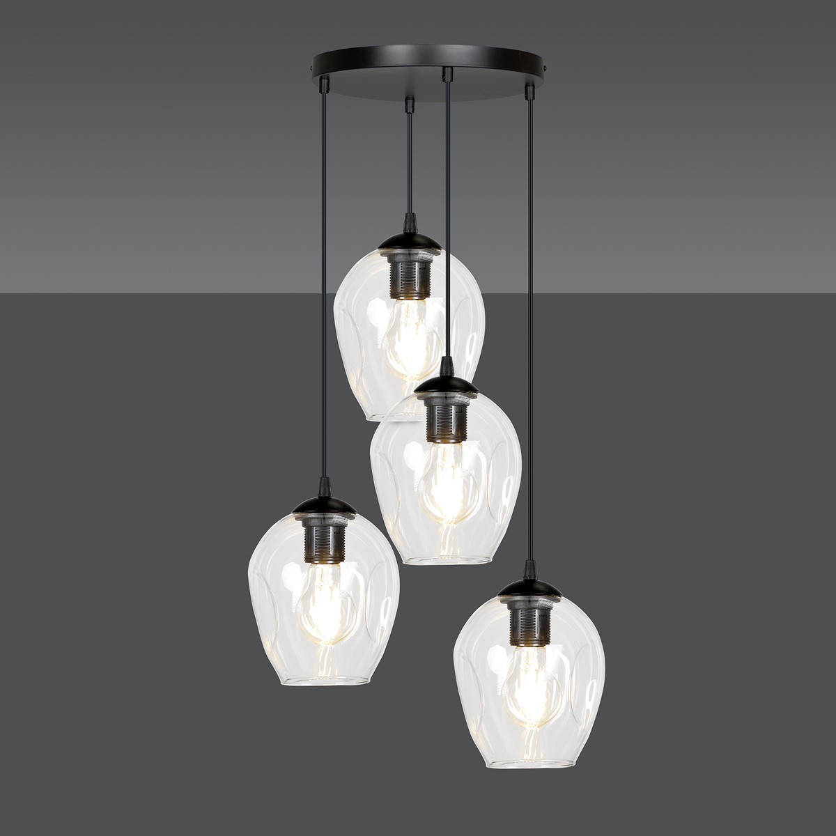 lampa wisząca Emibig ISTAR 4 PREMIUM BL/TRANSPARENT  EM679/4PREM