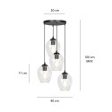 lampa wisząca Emibig ISTAR 4 PREMIUM BL/TRANSPARENT  EM679/4PREM