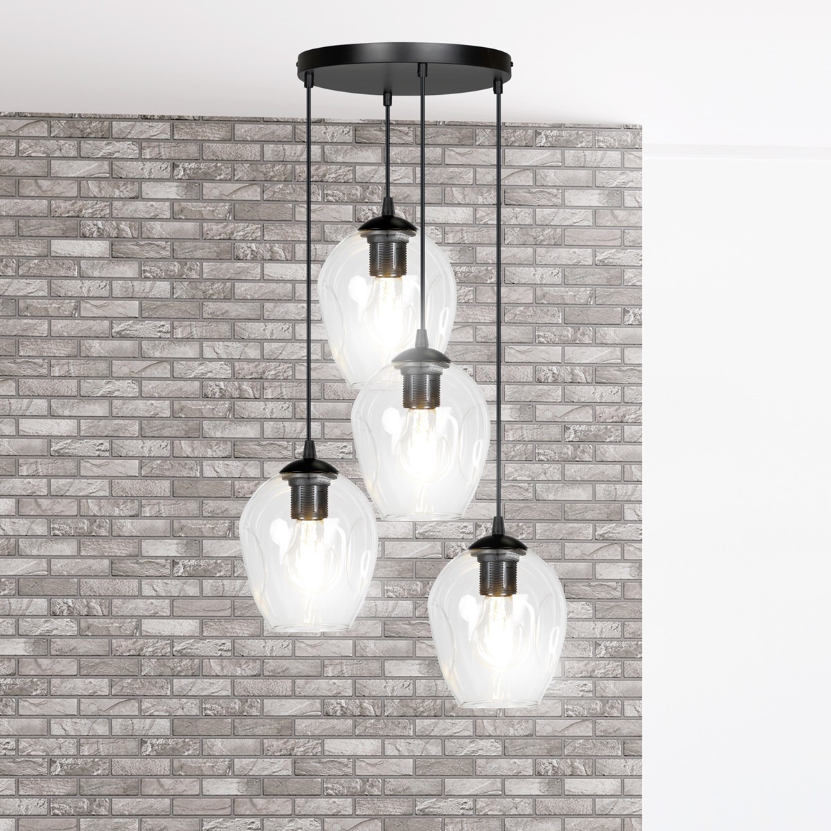 lampa wisząca Emibig ISTAR 4 PREMIUM BL/TRANSPARENT  EM679/4PREM