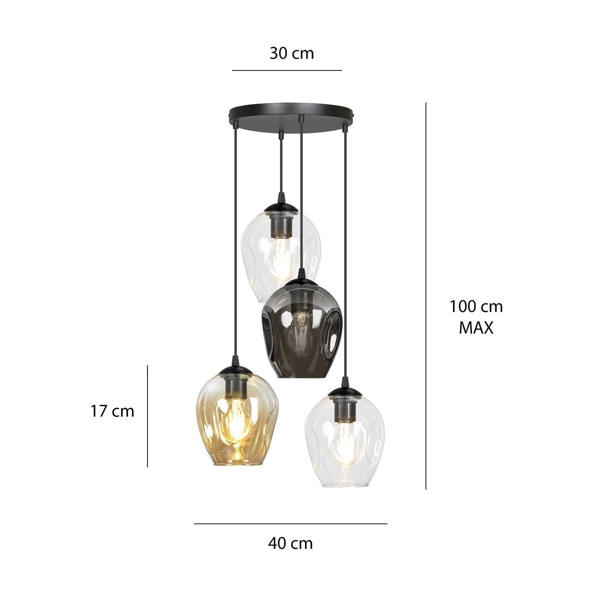 lampa wisząca Emibig ISTAR 4 PREMIUM BL/MIX  EM682/4PREM