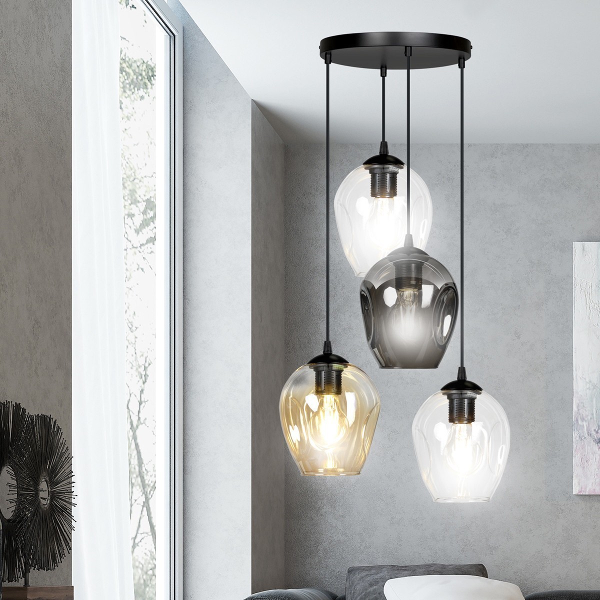 lampa wisząca Emibig ISTAR 4 PREMIUM BL/MIX  EM682/4PREM