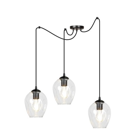 lampa wisząca Emibig LEVEL 3 BL/TRANSPARENT EM756/3