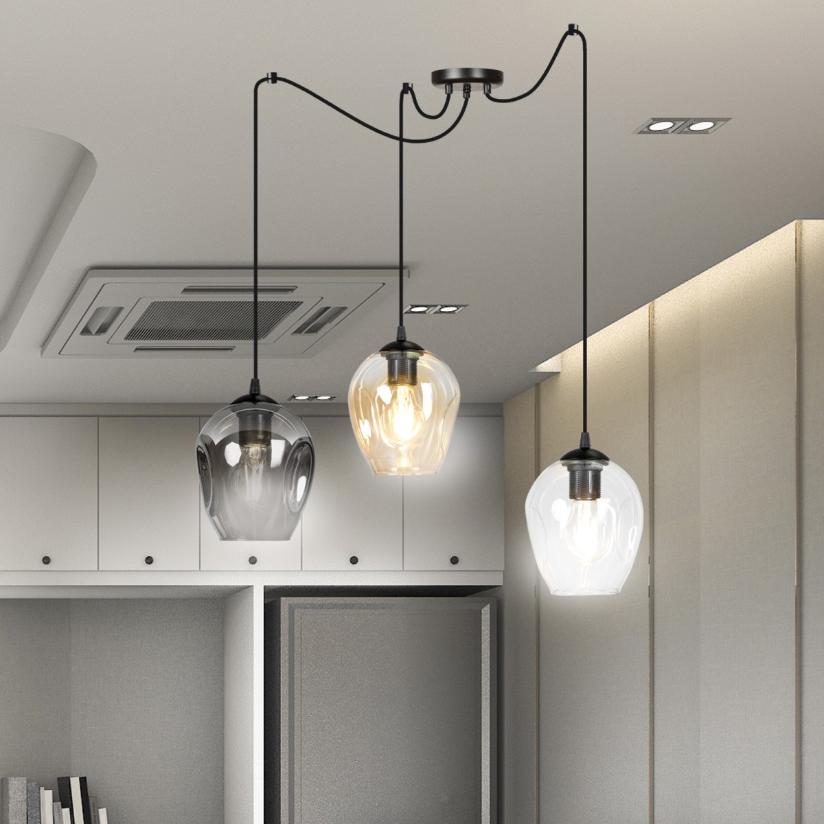 lampa wisząca Emibig LEVEL 3 BL/MIX EM759/3