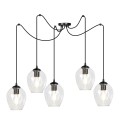 lampa wisząca Emibig LEVEL 5 BL/TRANSPARENT EM756/5