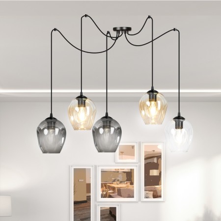 lampa wisząca Emibig LEVEL 5 BL/MIX EM759/5