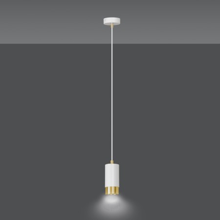 biało- złota lampa wisząca Emibig FUMIKO 1 WH/GOLD EM815/1