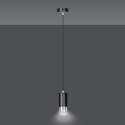 czarna lampa wisząca Emibig FUMIKO 1 BL/CHROME EM816/1