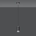 czarna lampa wisząca Emibig FUMIKO 1 BL/CHROME EM816/1