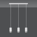 biała lampa wisząca Emibig FUMIKO 3 WH/CHROME EM814/3