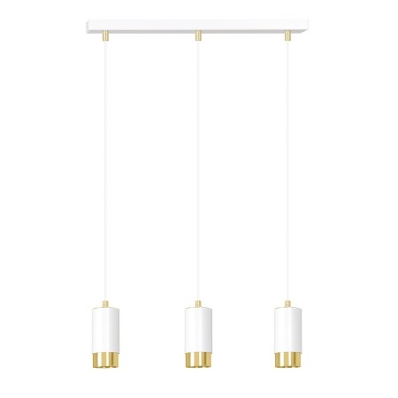 biało - złota lampa wisząca Emibig FUMIKO 3 WH/GOLD EM815/3