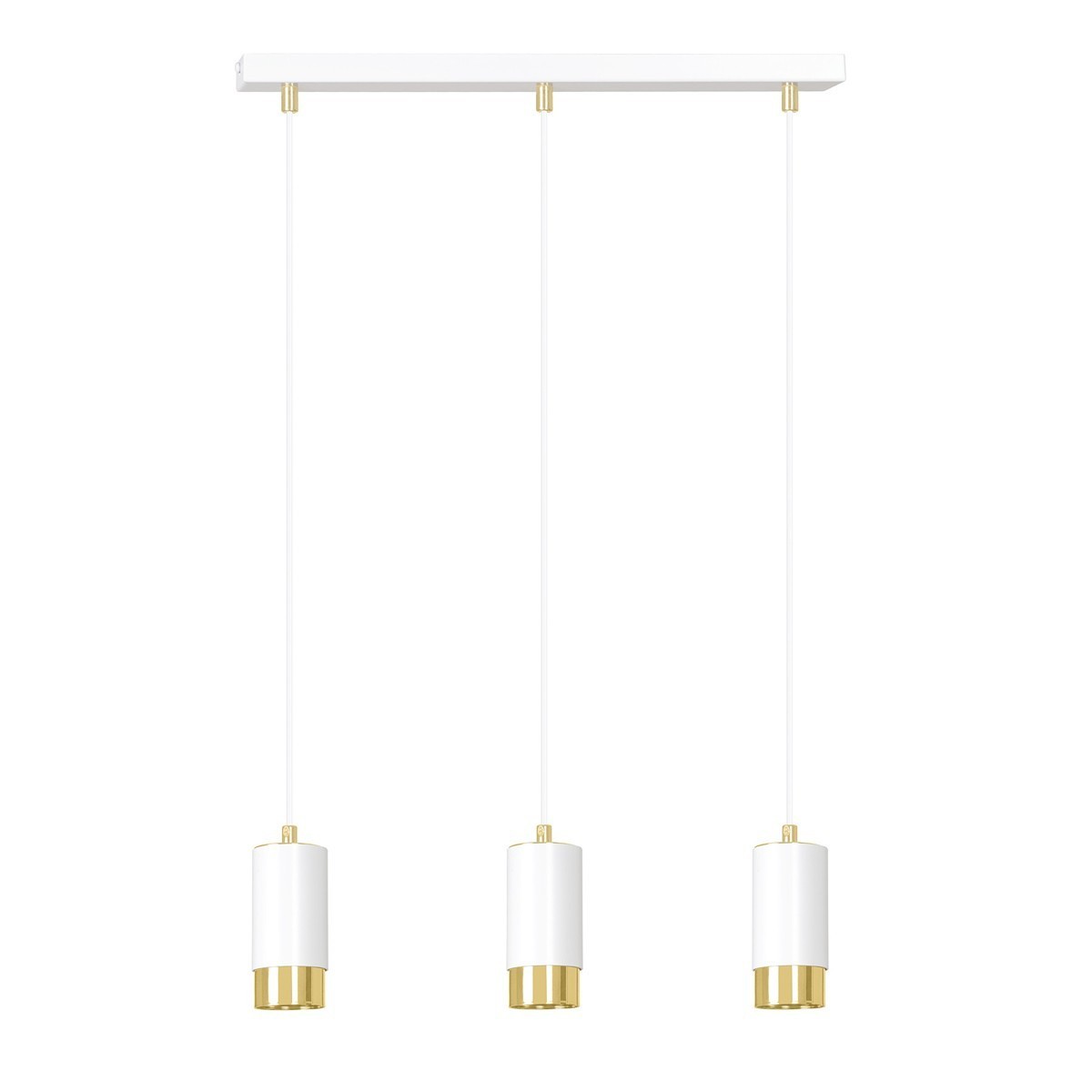 biało - złota lampa wisząca Emibig FUMIKO 3 WH/GOLD EM815/3