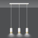 biało - złota lampa wisząca Emibig FUMIKO 3 WH/GOLD EM815/3