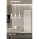 biało - złota lampa wisząca Emibig FUMIKO 3 WH/GOLD EM815/3