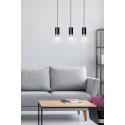 czarna lampa wisząca Emibig FUMIKO 3 BL/CHROME EM816/3