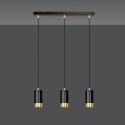 czarno- złota lampa wisząca Emibig FUMIKO 3 BL/GOLD  EM817/3
