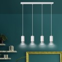 biała lampa wisząca Emibig FUMIKO 4 WH/CHROME EM814/4