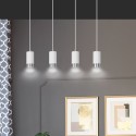 biała lampa wisząca Emibig FUMIKO 4 WH/CHROME EM814/4