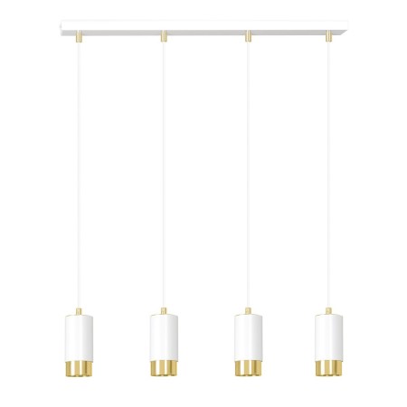 biało- złota lampa wisząca Emibig FUMIKO 4 WH/GOLD EM815/4