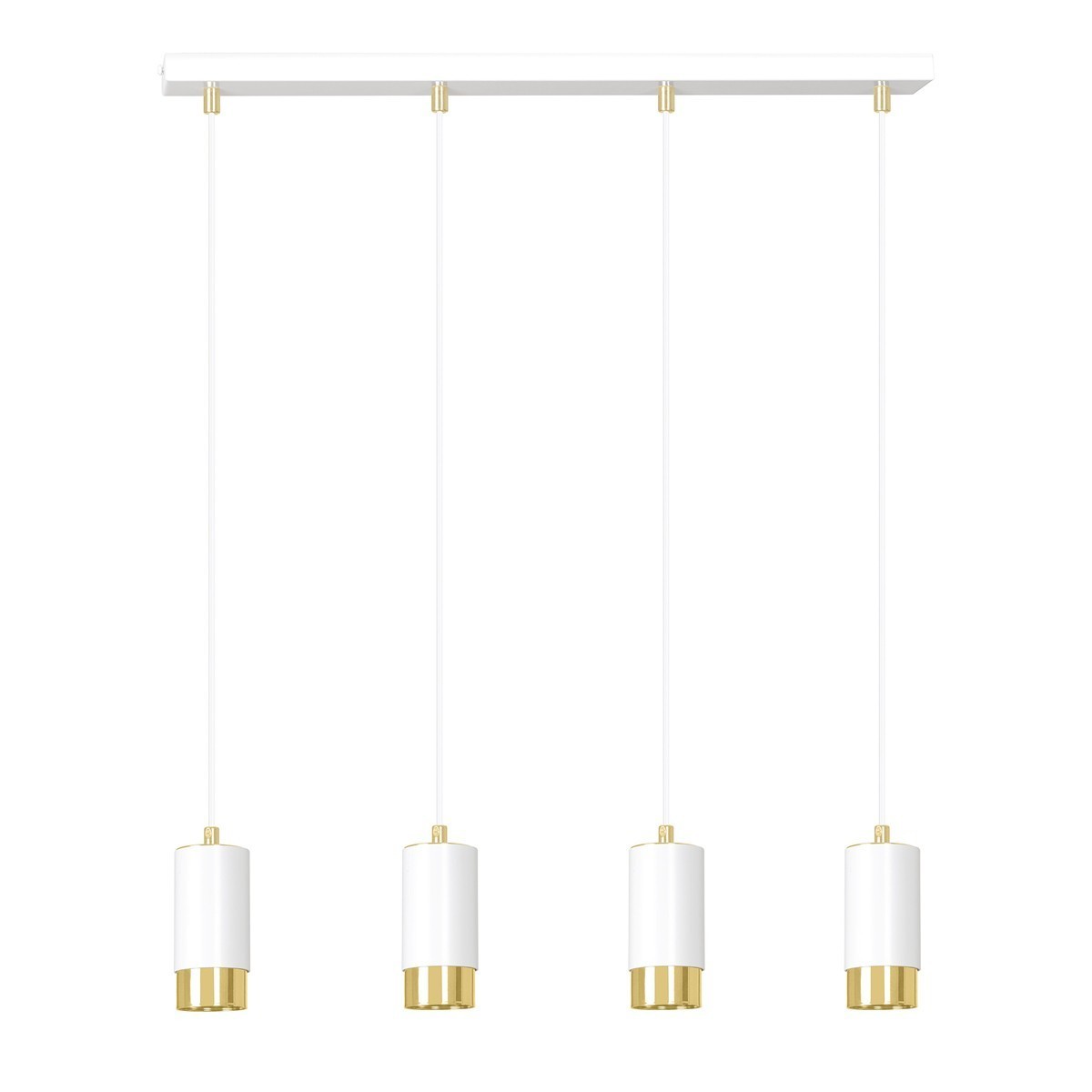 biało- złota lampa wisząca Emibig FUMIKO 4 WH/GOLD EM815/4