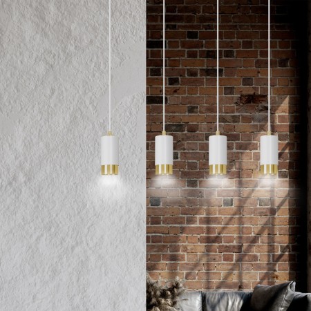 biało- złota lampa wisząca Emibig FUMIKO 4 WH/GOLD EM815/4