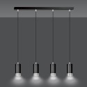 czarna lampa wisząca Emibig FUMIKO 4 BL/CHROME EM816/4