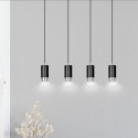 czarna lampa wisząca Emibig FUMIKO 4 BL/CHROME EM816/4