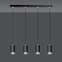 czarna lampa wisząca Emibig FUMIKO 4 BL/CHROME EM816/4