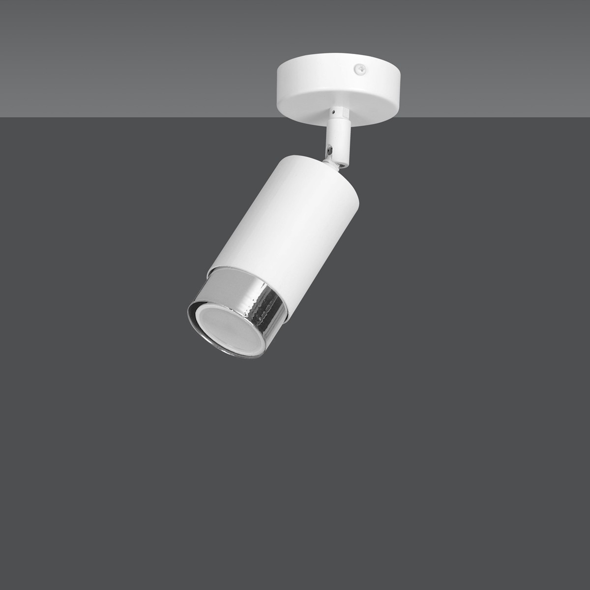 biała lampa przysufitowa Emibig HIRO 1 WH/CHROME  EM962/1