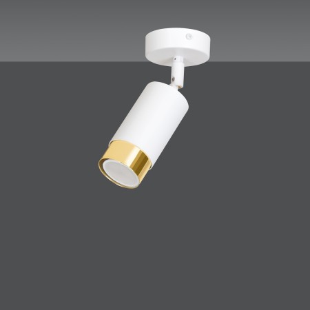 biało- złota lampa przysufitowa Emibig HIRO 1 WH/GOLD  EM963/1
