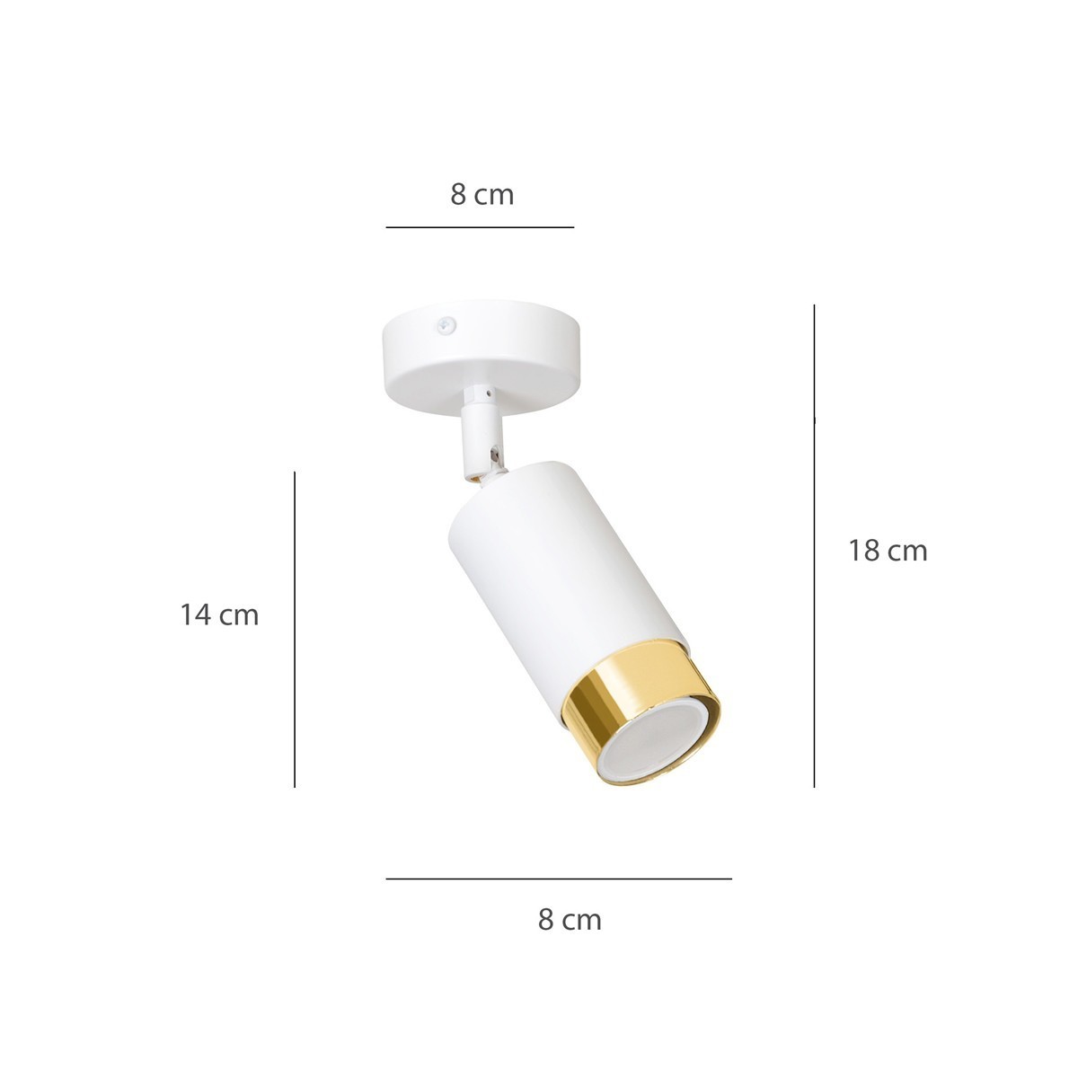 biało- złota lampa przysufitowa Emibig HIRO 1 WH/GOLD  EM963/1
