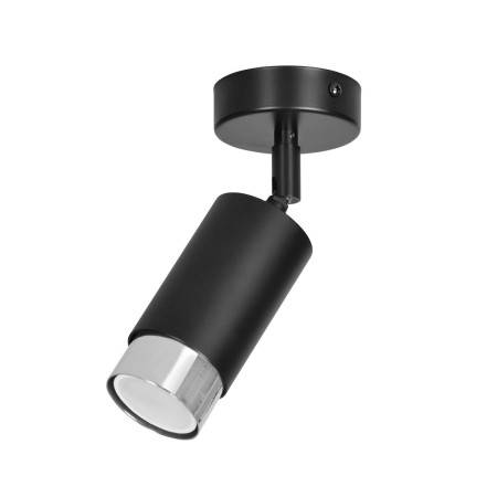czarna lampa przysufitowa Emibig HIRO 1 BL/CHROME EM964/1