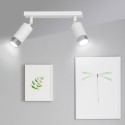 biała lampa przysufitowa Emibig HIRO 2 WH/CHROME  EM962/2