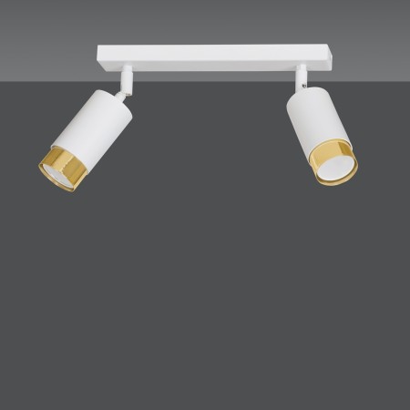 biało- złota lampa przysufitowa Emibig HIRO 2 WH/GOLD  EM963/2