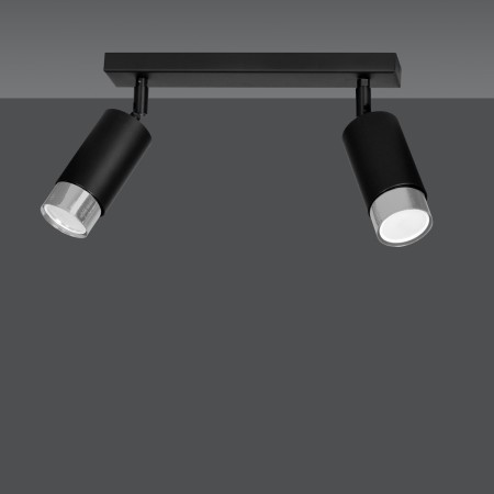 lampa przysufitowa Emibig HIRO 2 BL/CHROME EM964/2 czarny/chrom
