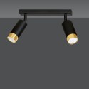 czarno- złota lampa przysufitowa Emibig HIRO 2 BL/GOLD  EM965/2