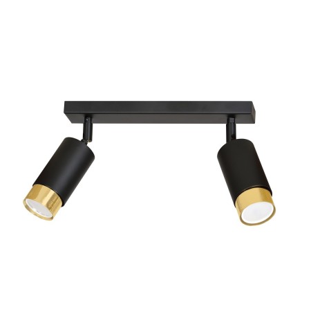 czarno- złota lampa przysufitowa Emibig HIRO 2 BL/GOLD  EM965/2