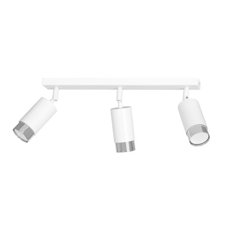 biała przysufitowa lampa Emibig HIRO 3 WH/CHROME  EM962/3