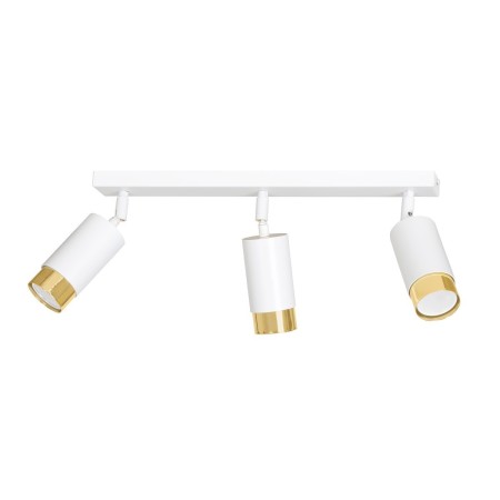 biało- złota lampa przysufitowa Emibig HIRO 3 WH/GOLD  EM963/3