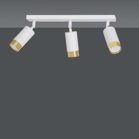 biało- złota lampa przysufitowa Emibig HIRO 3 WH/GOLD  EM963/3