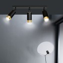 czarno- złota lampa przysufitowa Emibig HIRO 3 BL/GOLD  EM965/3