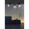 czarno- złota lampa przysufitowa Emibig HIRO 3 BL/GOLD  EM965/3