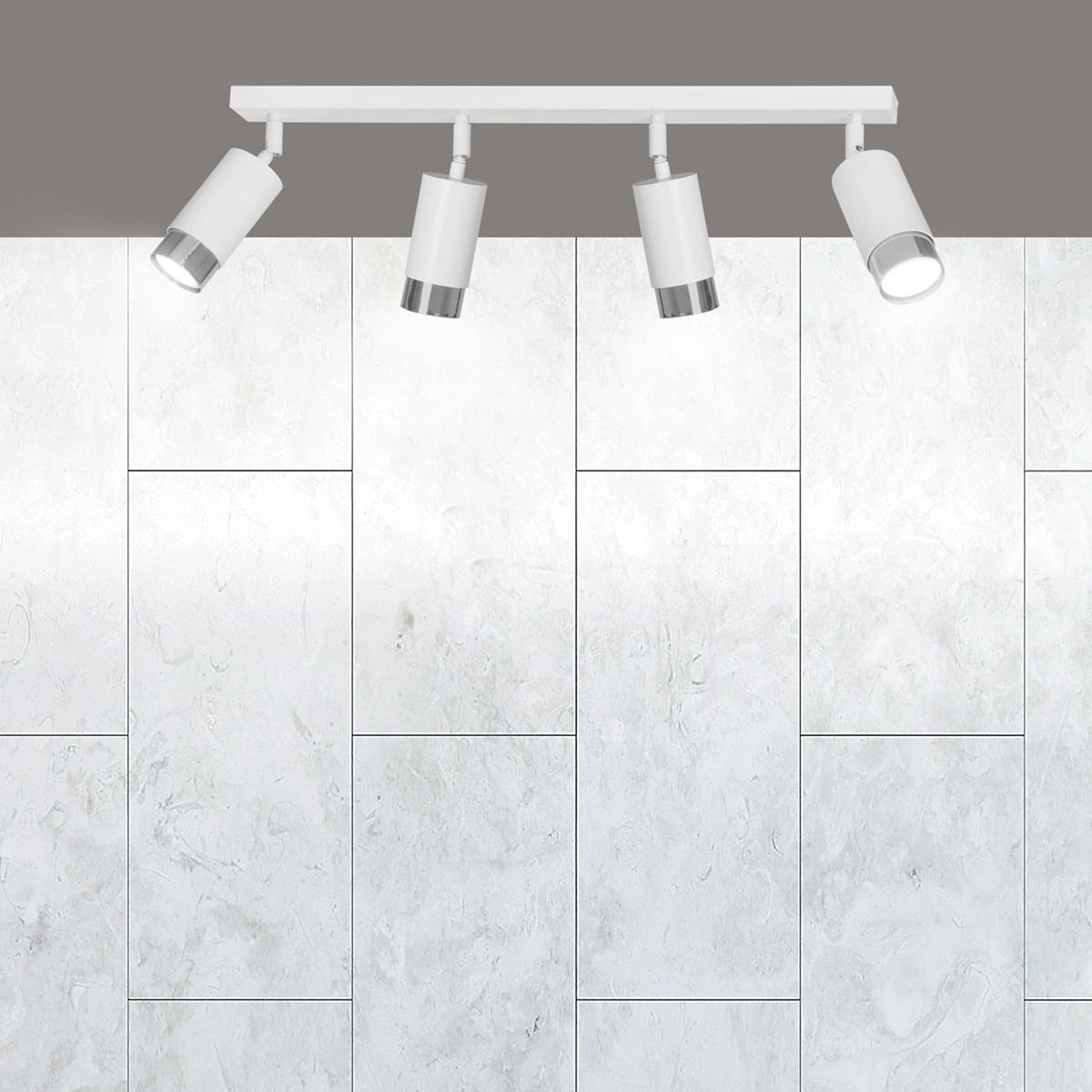 lampa przysufitowa Emibig HIRO 4 WH/CHROME  EM962/4 biała-chrom