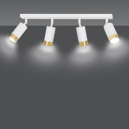 lampa przysufitowa Emibig HIRO 4 WH/GOLD  EM963/4 biało-złota