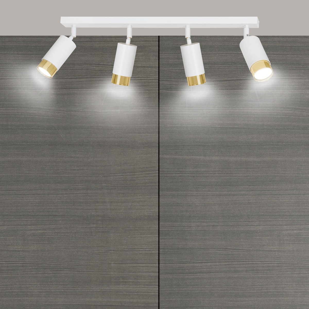 lampa przysufitowa Emibig HIRO 4 WH/GOLD  EM963/4 biało-złota