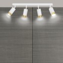 lampa przysufitowa Emibig HIRO 4 WH/GOLD  EM963/4 biało-złota